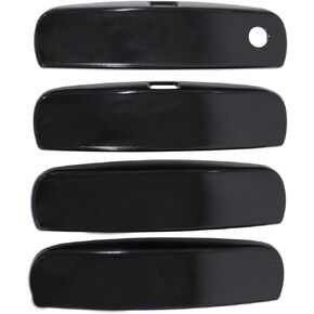 NewYall Pack of 4 Front Rear Left Driver and Right Passenger Side Gloss Black Exterior Outside Outer Door Handle Cover Overlay