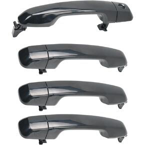 4PCS Exterior Door Handle Set Compatible with 4Runner GX460 2010-2020, Front Rear Left Right Outside Door Handle 69217-60150 69250-60030 69250-60010 Black