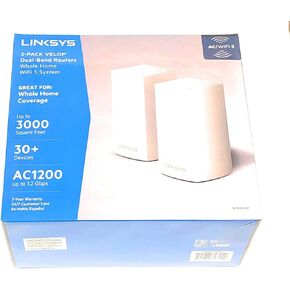 Linksys Velop Mesh Home WiFi System, 3,000 Sq. ft, 20+ Devices, 1.3Gbps - VLP0102-NP