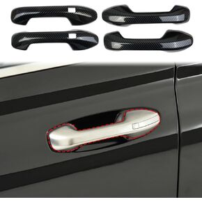 Korlot Carbon Fiber Exterior Door Handles Bowl Cover Trim for 2019-2023 Hyundai Palisade