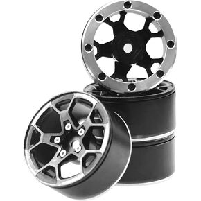 Metal 1.9 Beadlock Wheel Rims W/12mm Hex Hubs Compatible with Axial SCX10 90046 SCX10-III AXI03007 Redcat Gen8 D90 Traxxas TRX4 MST 1/10 RC Crawler