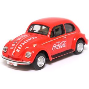 Motor city classics Coca-Cola Diecast Collectible | 1966 Volkswagen Beetle | 1:72 Diecast Scale Model 472005 | Officially Licensed Coca-Cola Diecast