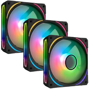مراوح RGB 120 مم PWM مراوح 3 عبوات من مراوح argb للكمبيوتر الشخصي الأبيض، مراوح HAW-120 pc pwm RGB، 12 فولت 4pin pwm و5 فولت 3pin argb Plug، مرآة إنفينيتي ARGB قابلة للإضاءة - مراوح الكمبيوتر الذكية لمبرد الكمبيوتر الشخصي وحالته