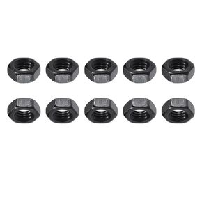صواميل سداسية M12x1.25mm(DxP) - 20 عبوة - جيدة لإصلاح المرآب المنزلي - صواميل سداسية مطلية بأكسيد الفولاذ الكربوني - أسود