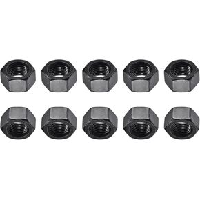M12x1.25mm(DxP) Hex Nuts - 20Pack - Good for Home Garage Repair - Carbon Steel Oxide Coating Hexagonal Nuts - Black in Kuwait