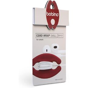Bobino | Cord Wrap | Cord Organizer | Desk Cable Management | Cord Holder & Cable Organizer | Cord Organizer for Desk Accessories | Cable Holder & Wire Organizer Under Desk | Cord Ties | Small 3 Pack