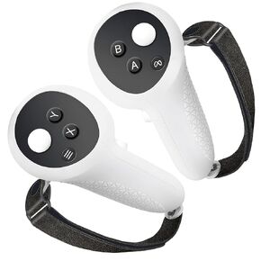Swiftbuyo Controller Grips Compatible with Oculus/Meta Quest 3 Accessories, Silicone Grips Cover, Adjustable Strap Design Fits Most hand (Not for Charging Dock)