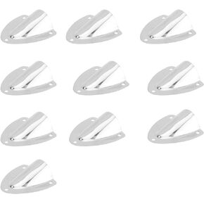 DasMarine 10 PCS Stainless Steel Cable Cover,Boat Transducer Wiring Cover,Clamshell Vent Wire Cover Clam Shell Vent for Boat 2-1/4"×2-1/8"×5/8"(L×W×H) (10 Pack,2-1/4"×2-1/8"×5/8")