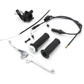 Throttle Cable, Throttle Grip Cable Brake Lever Ignition Switch ABS & PVC Kit Fit for Yamaha YZinger 50/PeeWee PW50