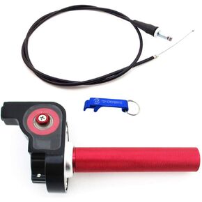 TC-Motor 1/4 Turn 7/8'' 22mm Aluminum Twsit Handle Throttle Cable For 50cc 70cc 90cc 110cc 125cc 140cc 150cc 160cc Pit Dirt Trail Motor Bike XR CRF KLX SSR TTR