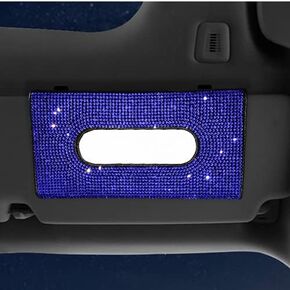 Car Tissue Box Sun Visor Decoration Bling Practical Gift (Black)