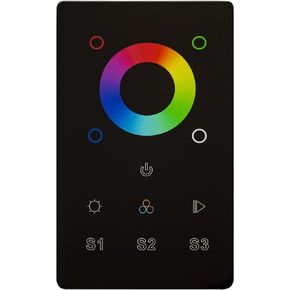 SIRS-E RGB & RGBW LED Touch DMX Wall-Mounted Controller SR-2812B-DMX-US - Black