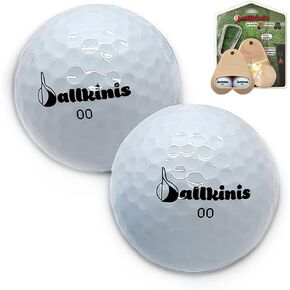 Bottom Yellow Polka Dotted Golf Ball Holder, Golf Accessories for Women and Men, Expanding Golf Ball Holder, Golfing Gifts for Men with Carabiner and 2 Golf Balls, for Golfers