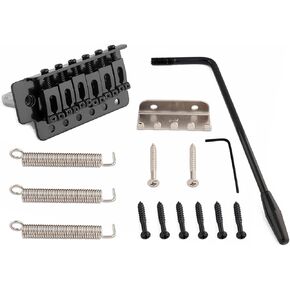 ميتالور خمر الغيتار تريمولو جسر كامل الحجم كتلة الصلب مع شريط الضربة لمدة 6 سلسلة Strat SQ نمط استبدال أجزاء الغيتار الكهربائي الأسود in Kuwait