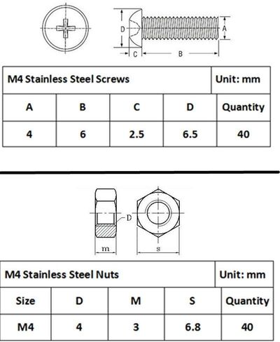 160pcs M2.5 Male-Female Brass Spacer Standoff & Stainless Steel Screw Nut Assortment Kit in Kuwait