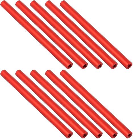 TOP-VIGOR 5Pcs M3 x 70mm Round Aluminum Column Alloy Standoff, Aluminum Standoff Spacer Column Stud Fastener for Quadcopter 180 210 250 Class Rack, Black in Kuwait