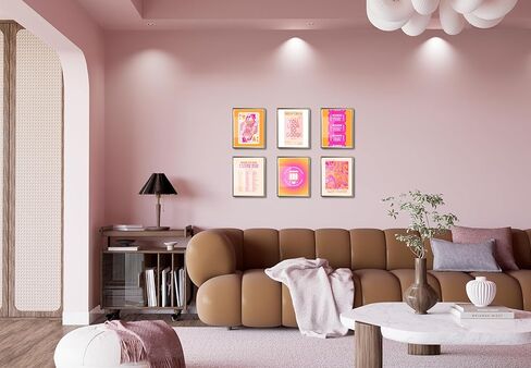 لوحة فنية جدارية كلاسيكية عصرية من TwoDays، ديكور جمالي لغرفة بريبي باللون الوردي، ملصق لطيف للفتيات المراهقات في شقة Lucky Queen، صور تأكيد غير تقليدية، مطبوعات أرقام الملاك (8 بوصة × 10 بوصة، مجموعة من 6 قطع، غير مؤطرة) in Kuwait