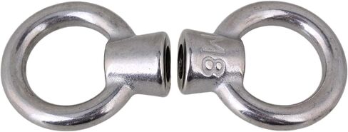 CNBTR Japanese Style Silver M8 304 Stainless Steel Ring Shape Lifting Eye Nut Set of 5 in Kuwait