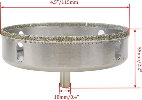 Glass Hole Saw Drill Bit Diamond Coated Faucet Drilling Tool for Ceramic Tile Marble - 5.9-inch/150mm Cutting Dia in Saudi Arabia