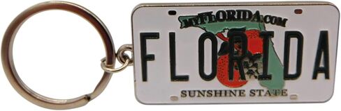 Westmon Works Florida License Plate Keychain Metal Key Ring Souvenir Gift from the Sunshine State in Saudi Arabia
