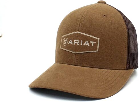 ARIAT Flexfit Rectangle Logo Brown Cap in Saudi Arabia