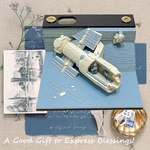 3D Creative Time Piece Calendar 2024 Desk Calendar,I LOVE YOU Tear-Away Notepad,Paper Carving Art Craft Gift for Valentine's Day and Christmas in Saudi Arabia