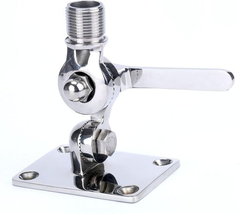 Amarine Made Marine VHF Antenna Adjustable Base Mount for Boats -Stainless Steel in Saudi Arabia
