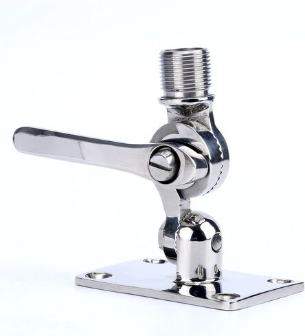 Amarine Made Marine VHF Antenna Adjustable Base Mount for Boats -Stainless Steel in Saudi Arabia