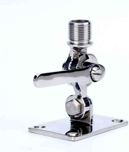 Amarine Made Marine VHF Antenna Adjustable Base Mount for Boats -Stainless Steel in Saudi Arabia