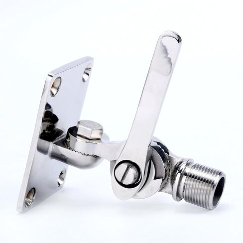 Amarine Made Marine VHF Antenna Adjustable Base Mount for Boats -Stainless Steel in Saudi Arabia