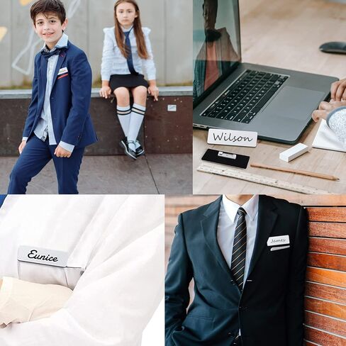 Jippedea Sublimation Name Tag Blank,16 Pcs Custom Personalized Office School Name Plate,Name ID Badge Blanks for Students Clerk Employee in Kuwait