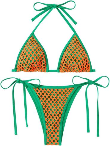 SOLY HUX Women's Halter Bikini Sets Triangle Tie Side Bathing Suits Two Piece Swimsuit in Saudi Arabia