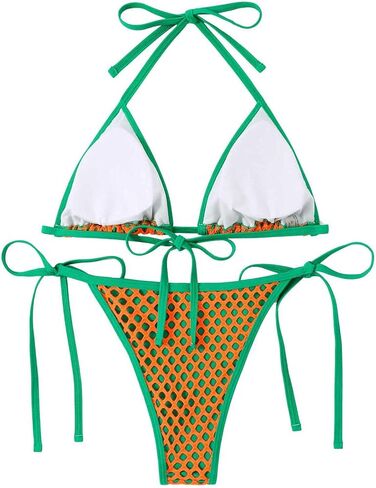 SOLY HUX Women's Halter Bikini Sets Triangle Tie Side Bathing Suits Two Piece Swimsuit in Saudi Arabia