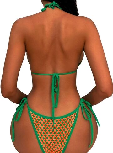 SOLY HUX Women's Halter Bikini Sets Triangle Tie Side Bathing Suits Two Piece Swimsuit in Saudi Arabia
