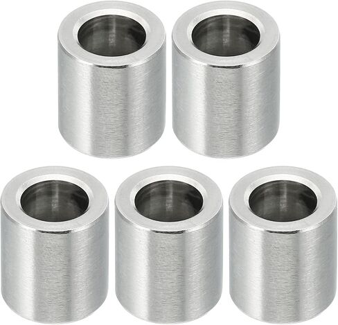 PATIKIL M10 Stainless Steel Spacers, 5 Pcs Metal Spacer Stainless Steel 10.2mm ID x 16mm OD x 16mm L Spacer Screw Standoff Round for 3/8" M10 Screw Bolts in Saudi Arabia