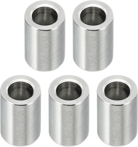 PATIKIL M10 Stainless Steel Spacers, 5 Pcs Metal Spacer Stainless Steel 10.2mm ID x 16mm OD x 16mm L Spacer Screw Standoff Round for 3/8" M10 Screw Bolts in Saudi Arabia