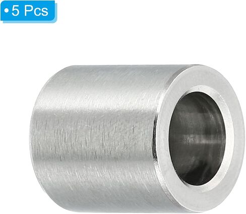 PATIKIL M10 Stainless Steel Spacers, 5 Pcs Metal Spacer Stainless Steel 10.2mm ID x 16mm OD x 16mm L Spacer Screw Standoff Round for 3/8" M10 Screw Bolts in Saudi Arabia