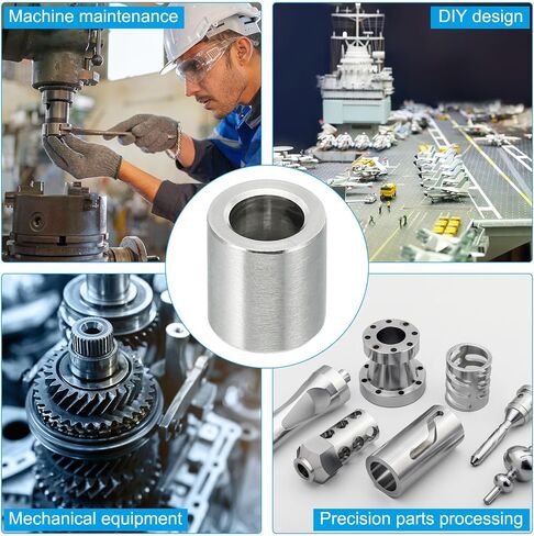 PATIKIL M10 Stainless Steel Spacers, 5 Pcs Metal Spacer Stainless Steel 10.2mm ID x 16mm OD x 16mm L Spacer Screw Standoff Round for 3/8" M10 Screw Bolts in Saudi Arabia