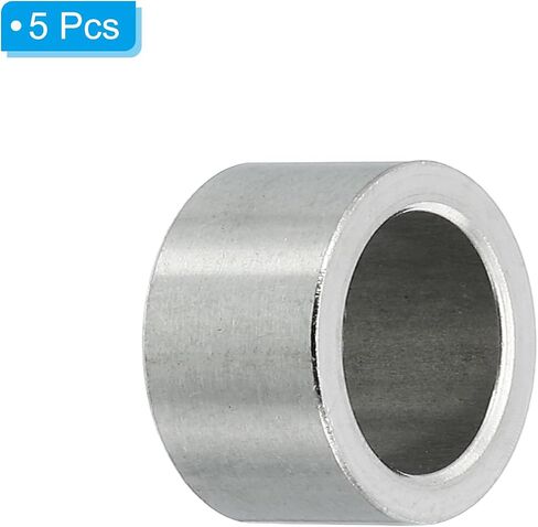 PATIKIL M10 Stainless Steel Spacers, 5 Pcs Metal Spacer Stainless Steel 10.2mm ID x 16mm OD x 16mm L Spacer Screw Standoff Round for 3/8" M10 Screw Bolts in Saudi Arabia