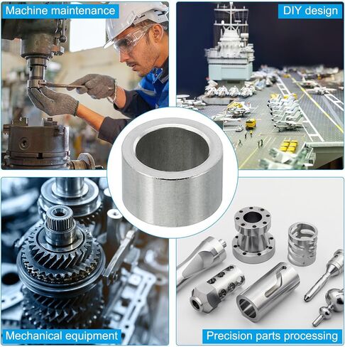 PATIKIL M10 Stainless Steel Spacers, 5 Pcs Metal Spacer Stainless Steel 10.2mm ID x 16mm OD x 16mm L Spacer Screw Standoff Round for 3/8" M10 Screw Bolts in Saudi Arabia