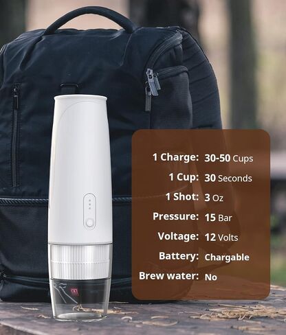 Portable Espresso Maker Electric, Camping Coffee Machine, 12V Travel for Nespresso Makers, Travel Gadgets, Compatible with Nespresso Capsule, Compact and Quality, Awesome Taste in Saudi Arabia