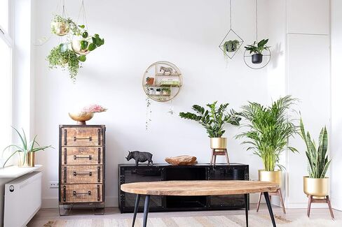 رف حائط مستدير ذهبي كبير جدًا مقاس 20 بوصة من Kimisty: فن هندسي بوهو دائري مع رف كريستال - مثالي للحمام وغرفة النوم والتخزين العائم المزخرف in Kuwait