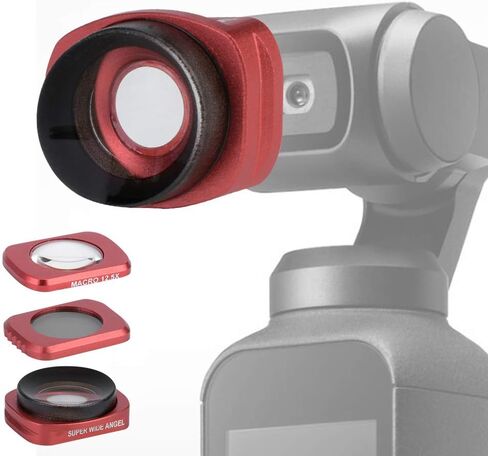 مجموعة فلاتر العدسات المكونة من 3 قطع تتضمن زاوية واسعة CR 12.5X Macro CPL، لجيب DJI Osmo الاحترافي المقاوم للماء وخفيف الوزن وزجاج بصري من الألومنيوم المحمول in Kuwait