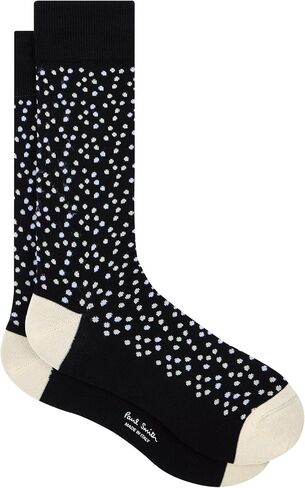 PS Paul Smith Men's Gene Polka Dot Socks, Black, One Size in Saudi Arabia