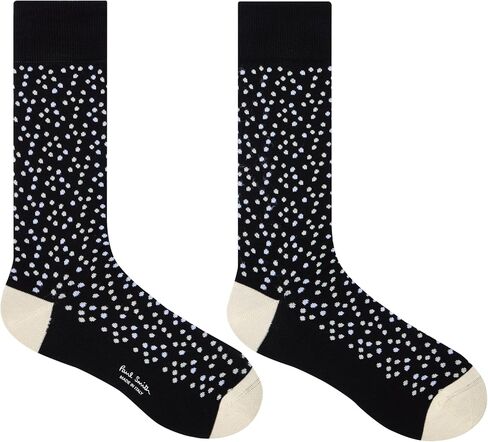 PS Paul Smith Men's Gene Polka Dot Socks, Black, One Size in Saudi Arabia