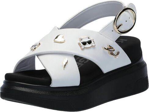 Karl Lagerfeld Paris Women's Tilda-Criss Cross Flat Sandal Platform in Saudi Arabia