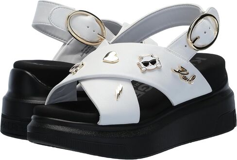 Karl Lagerfeld Paris Women's Tilda-Criss Cross Flat Sandal Platform in Saudi Arabia