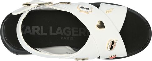 Karl Lagerfeld Paris Women's Tilda-Criss Cross Flat Sandal Platform in Saudi Arabia