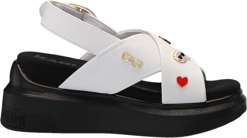 Karl Lagerfeld Paris Women's Tilda-Criss Cross Flat Sandal Platform in Saudi Arabia