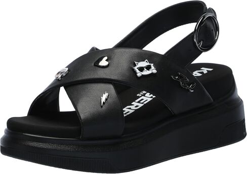 Karl Lagerfeld Paris Women's Tilda-Criss Cross Flat Sandal Platform in Saudi Arabia